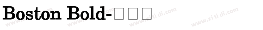 Boston Bold字体转换
